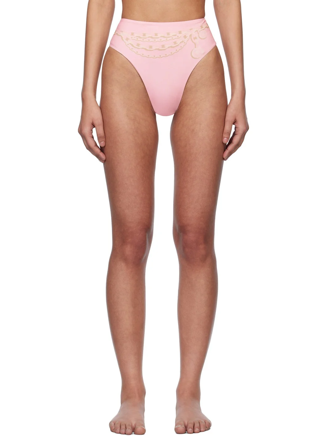 Pink Graphic Bikini Bottom - 1