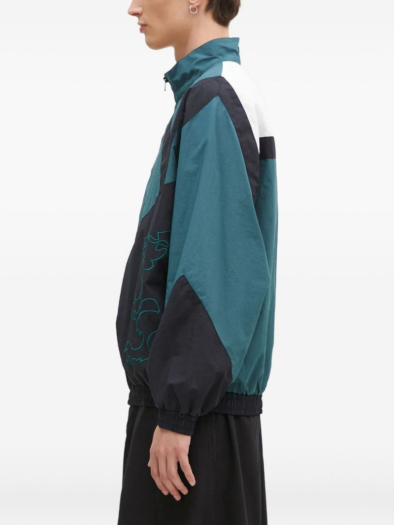 panelled lion-embroidered jacket 3