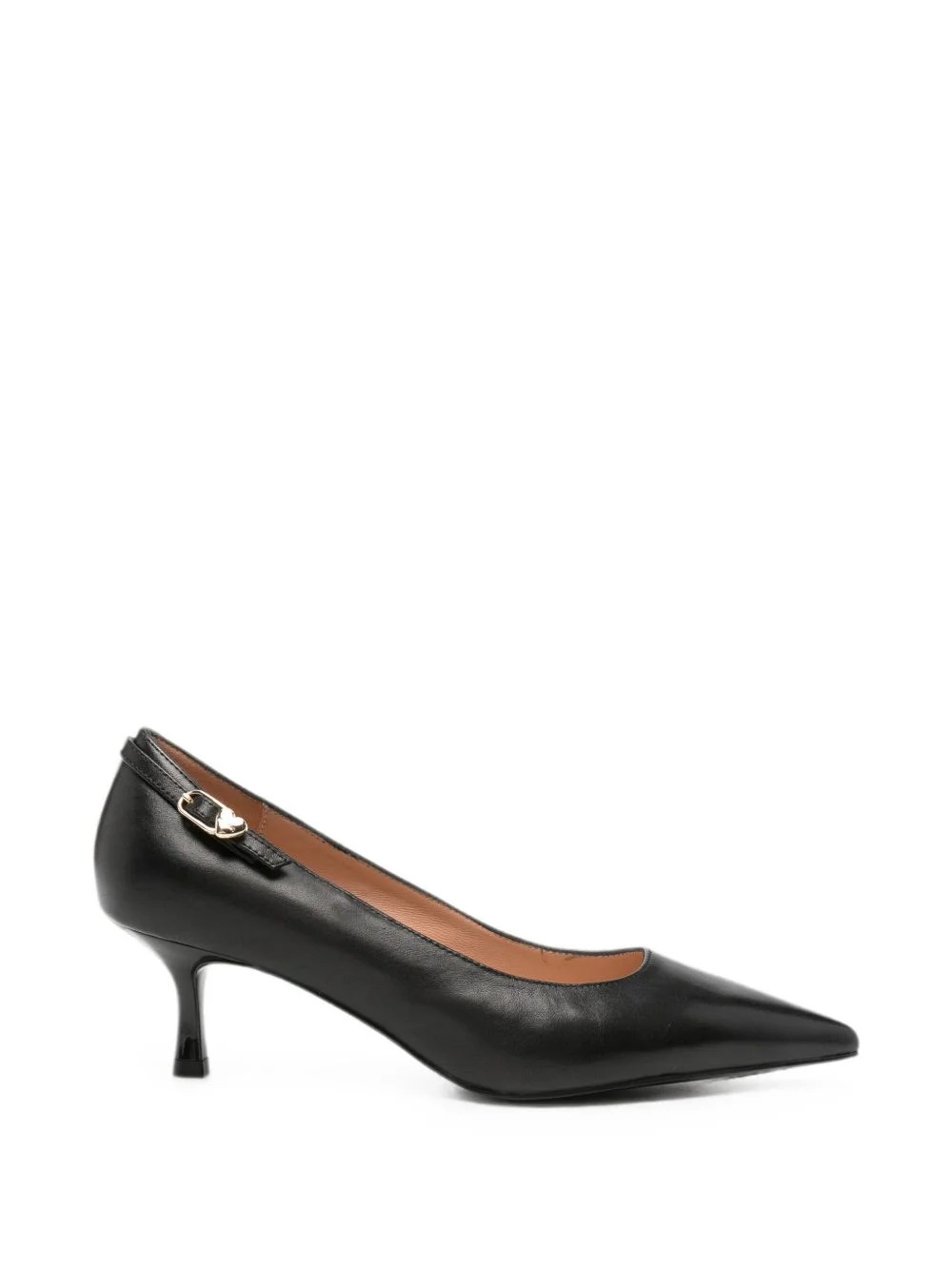 pointed-toe leather pumps - 1