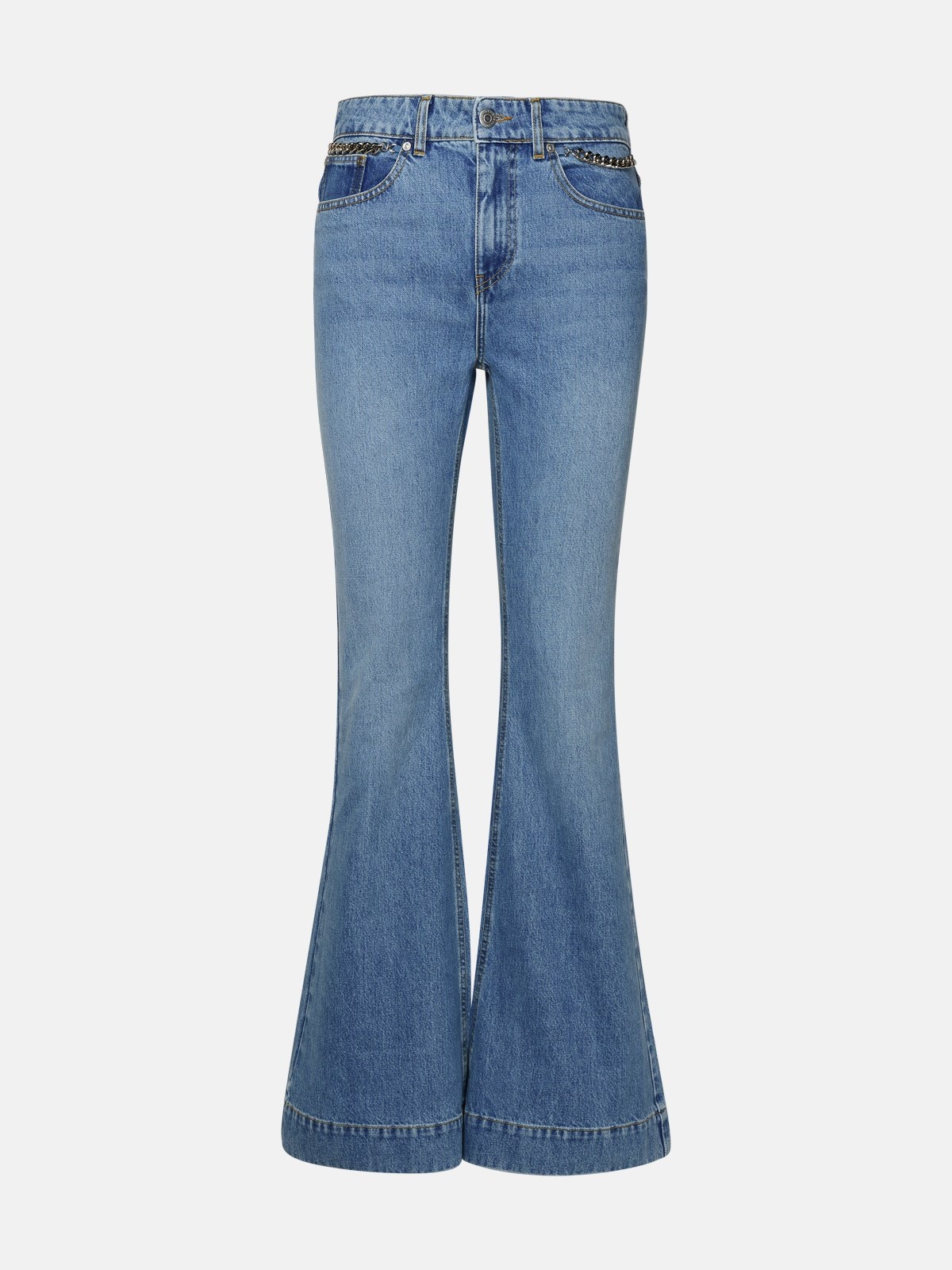 'FALABELLA CHAIN' LIGHT BLUE COTTON JEANS - 1