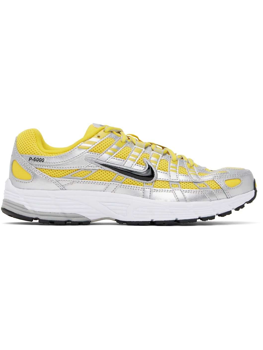 Silver & Yellow P-6000 Sneakers - 1