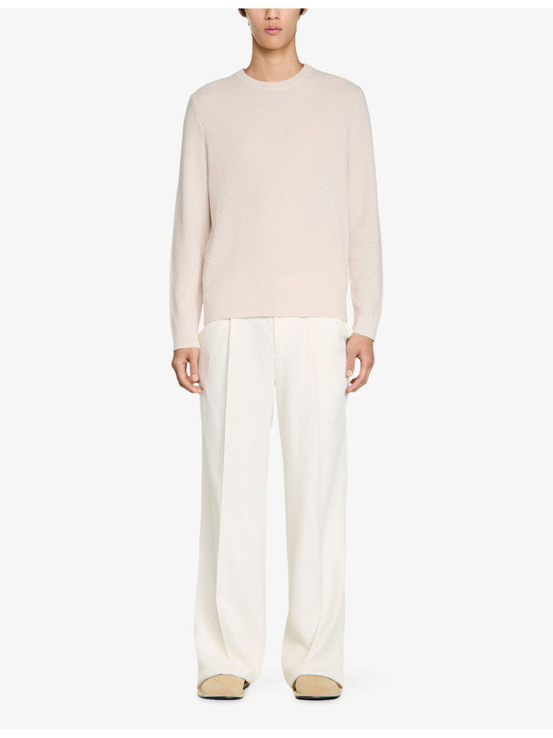 Sandro Crewneck Knitted Wool Jumper outlook