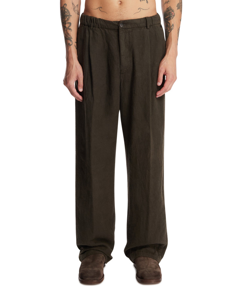 Green Linen Trousers 1