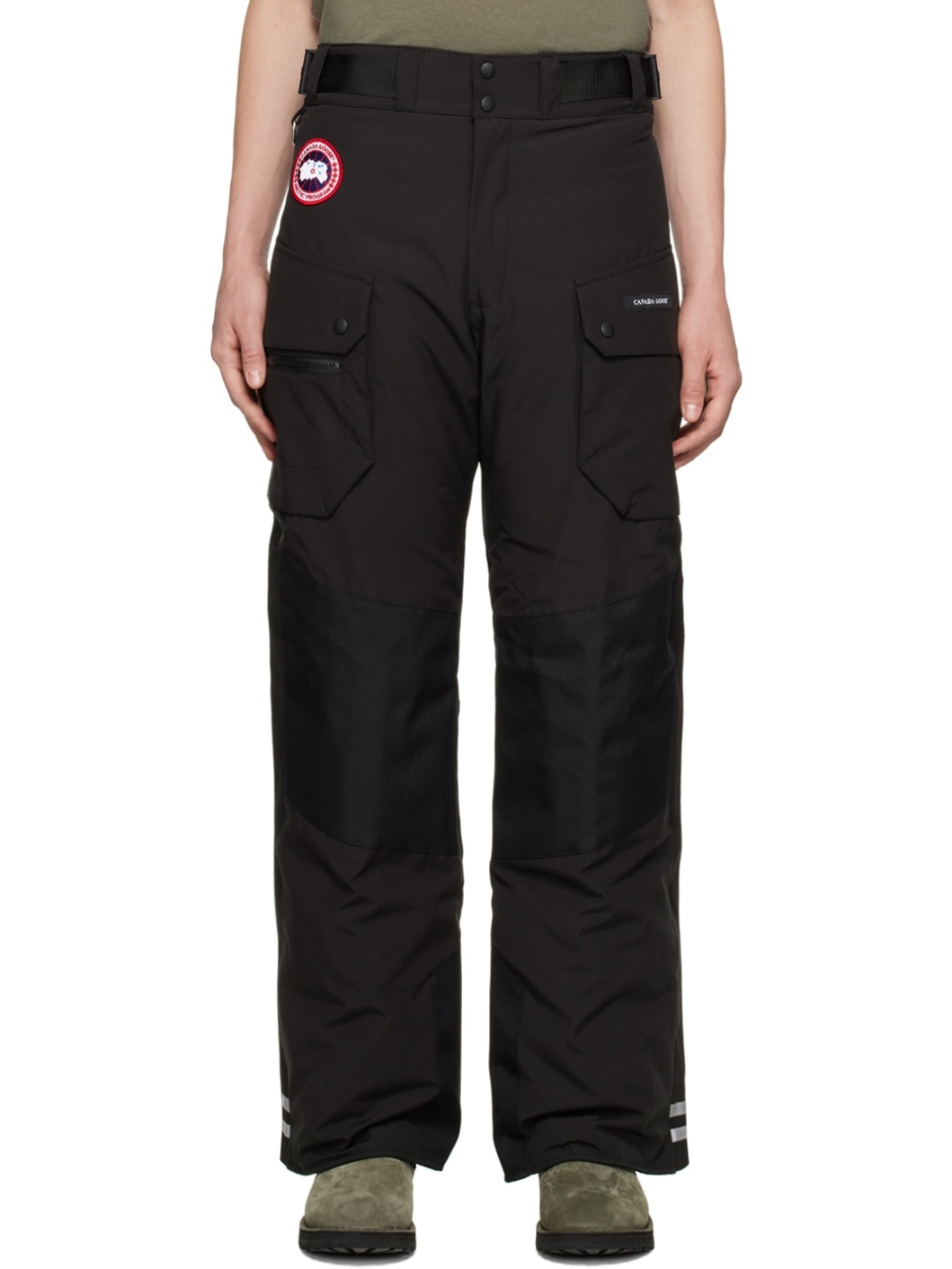 Black Tundra Down Cargo Pants - 1