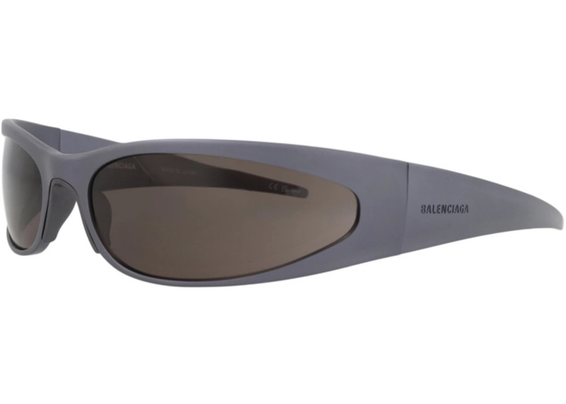 BALENCIAGA Balenciaga Shield-Frame Alluminium Sunglasses Grey Grey Grey (BB0290S-30014536-002) outlook