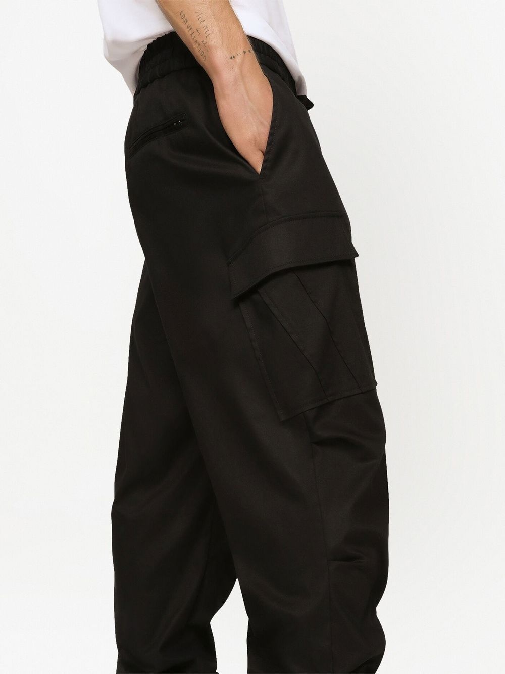 cargo-pocket drawstring track pants - 5