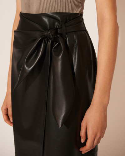Nanushka AMAS - OKOBOR™ alt-leather sarong skirt - Black outlook