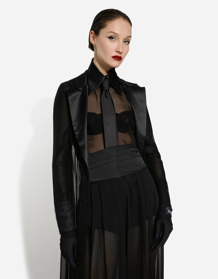 Silk chiffon duster coat - 5