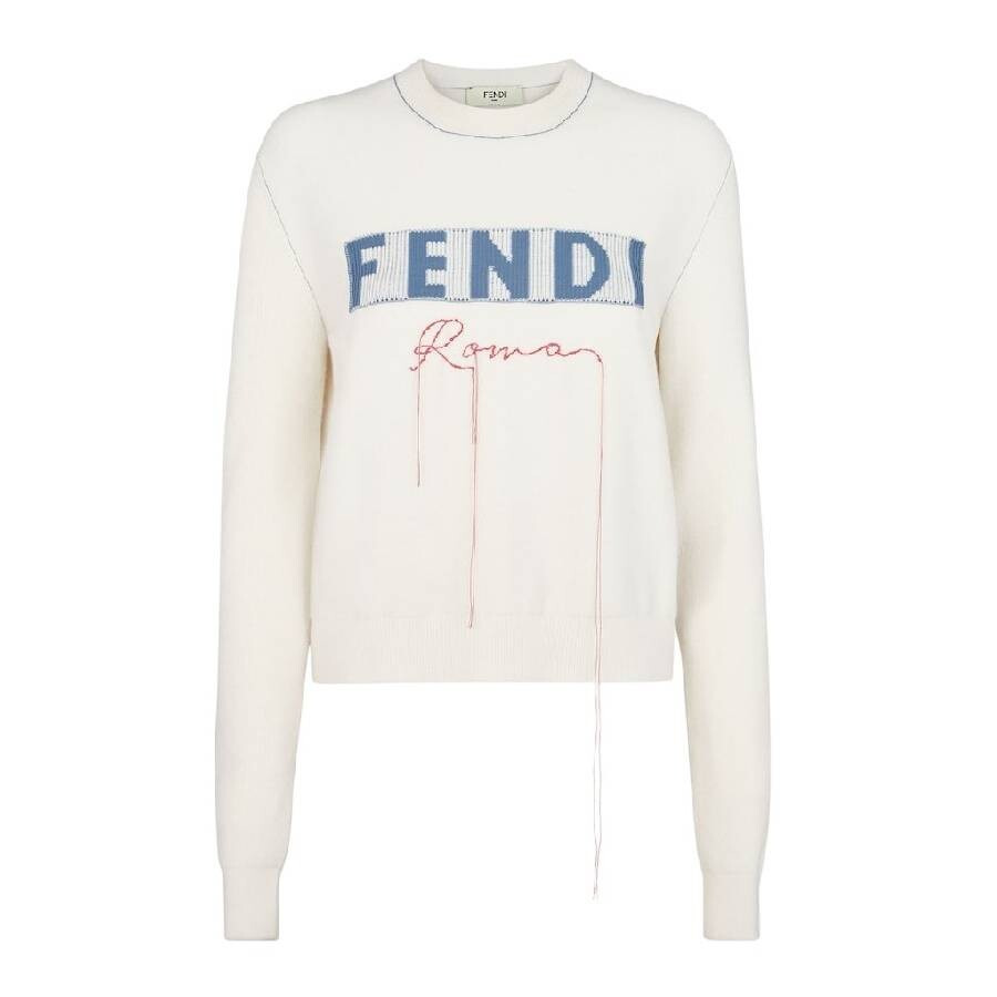 Fendi Logo-Print Cashmere Sweater - 5
