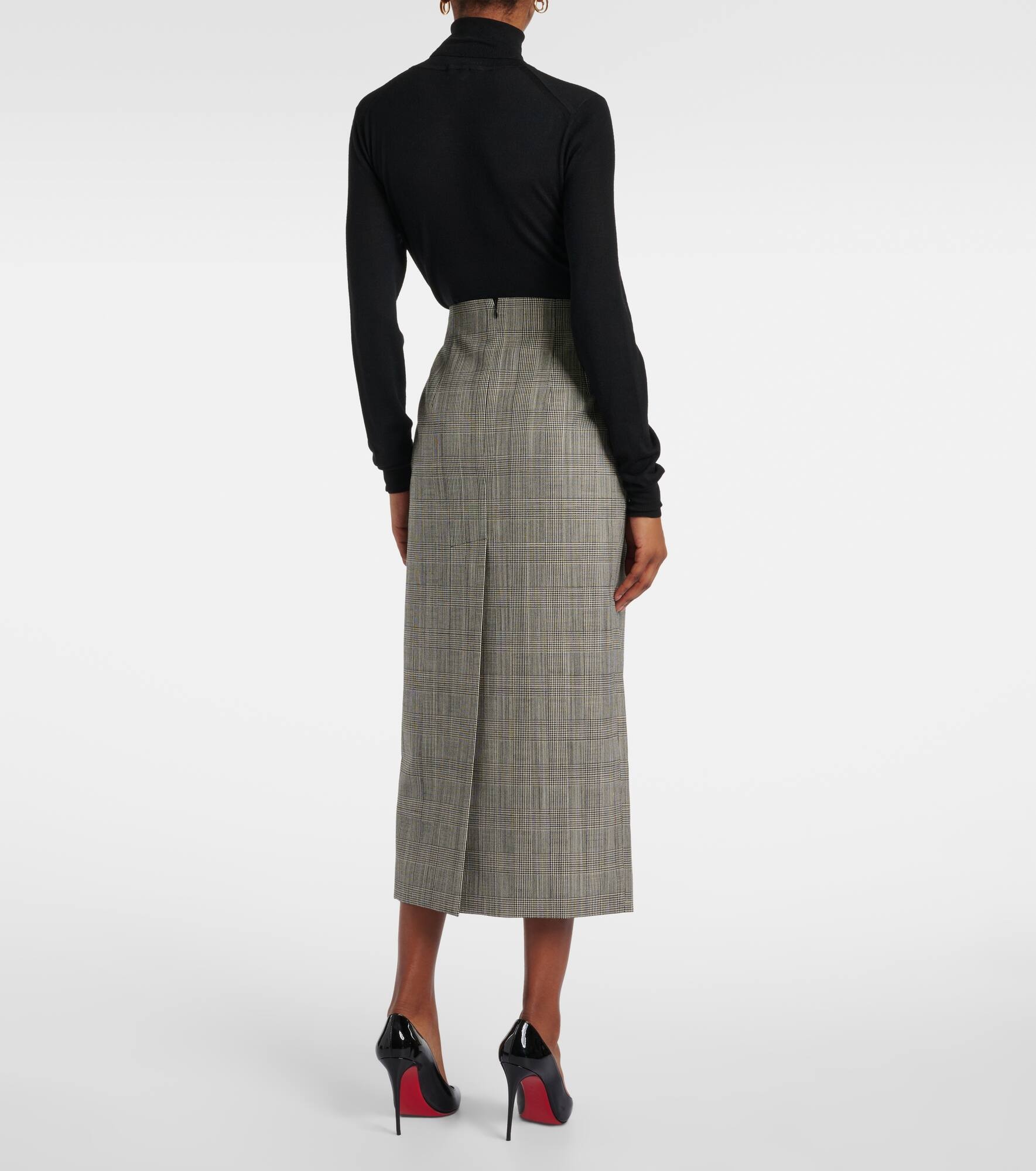 Prince of Wales check midi skirt - 3