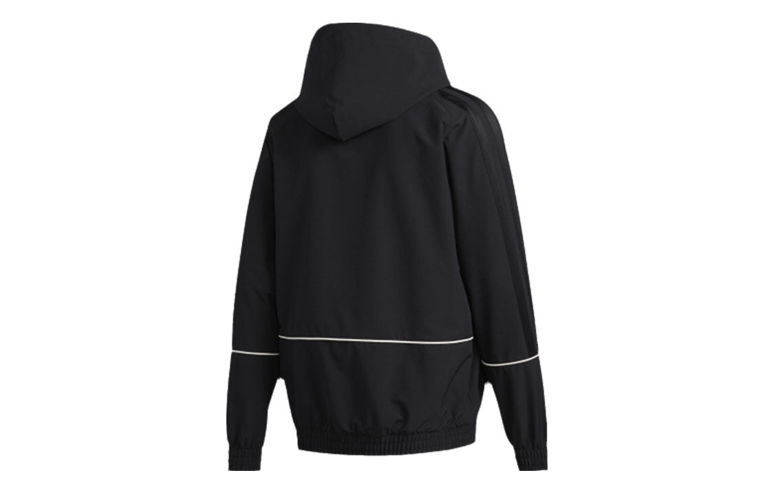 adidas Hrd Cu Embroidered Logo hooded Pullover Long Sleeves Black FR5736 - 2