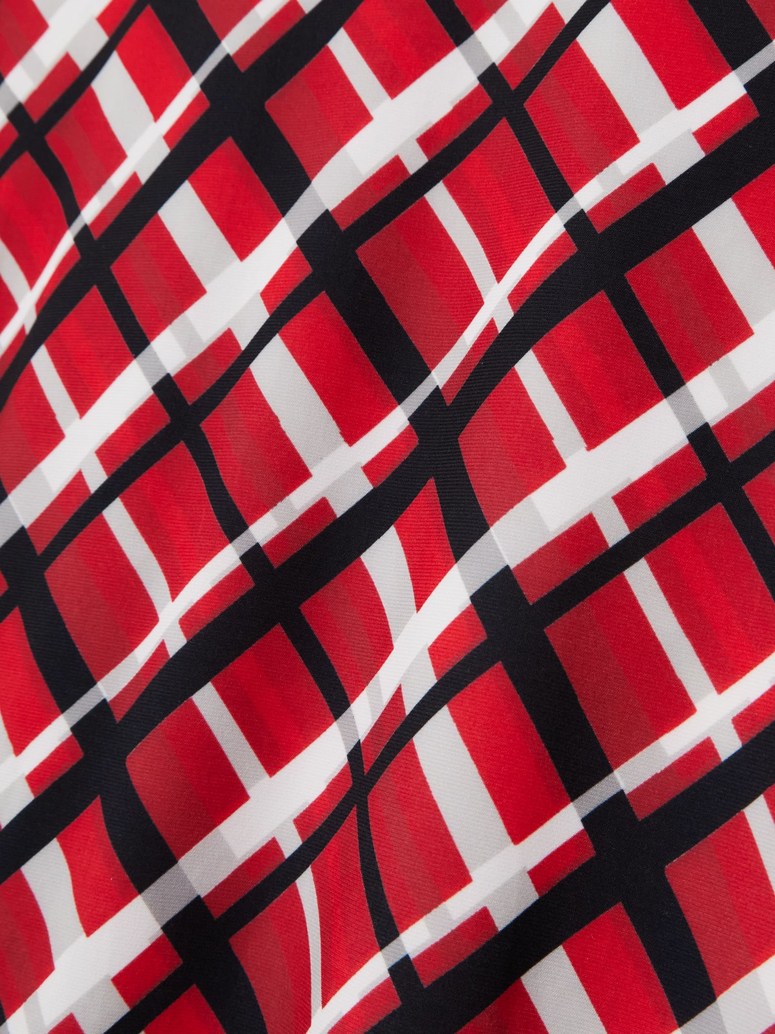 Obie checked stretch-jersey gown Red - 4