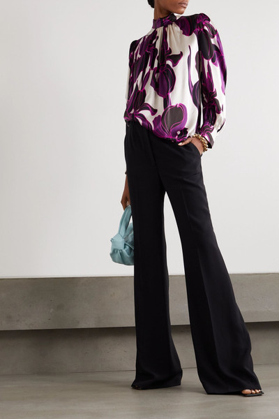 Dries Van Noten Floral-print silk-satin blouse outlook