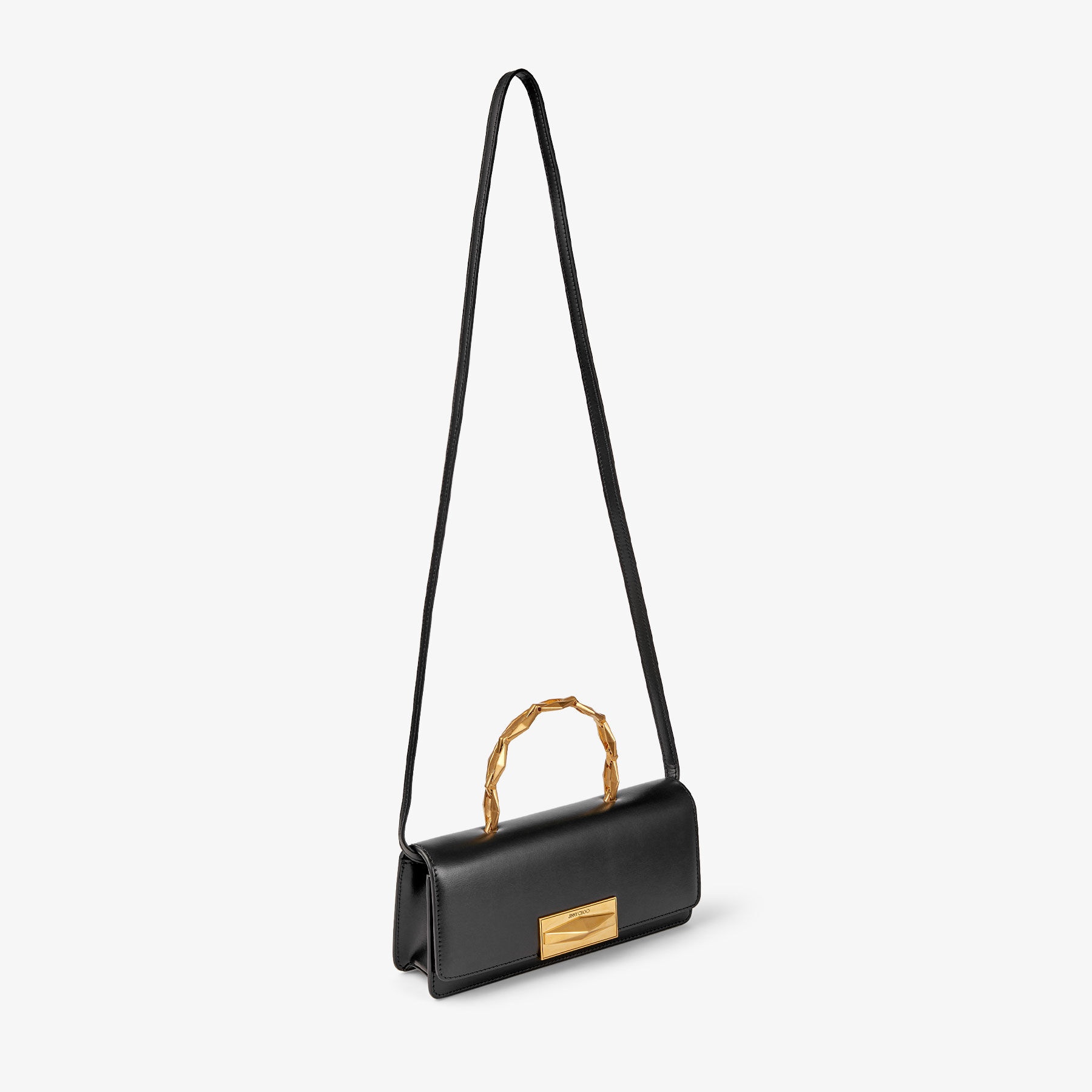 Diamond Chain Top Handle
Black Calf Leather Top Handle Bag - 5