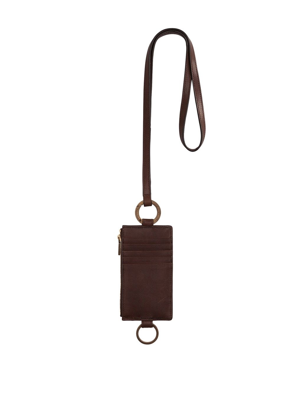 lanyard leather cardholder - 2