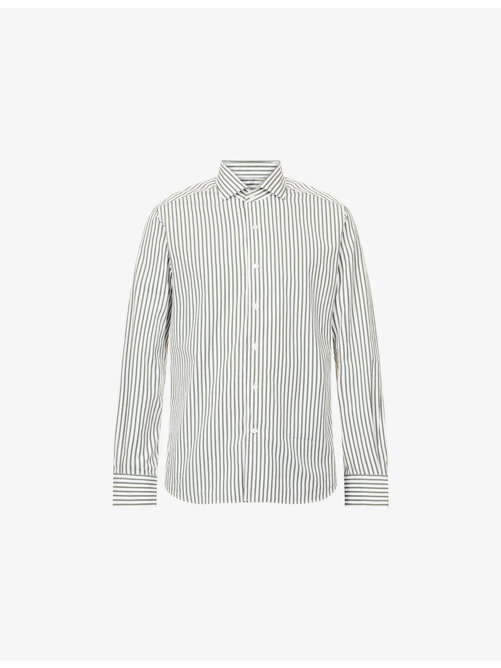 Striped Regular-Fit Cotton-Poplin Shirt - 1