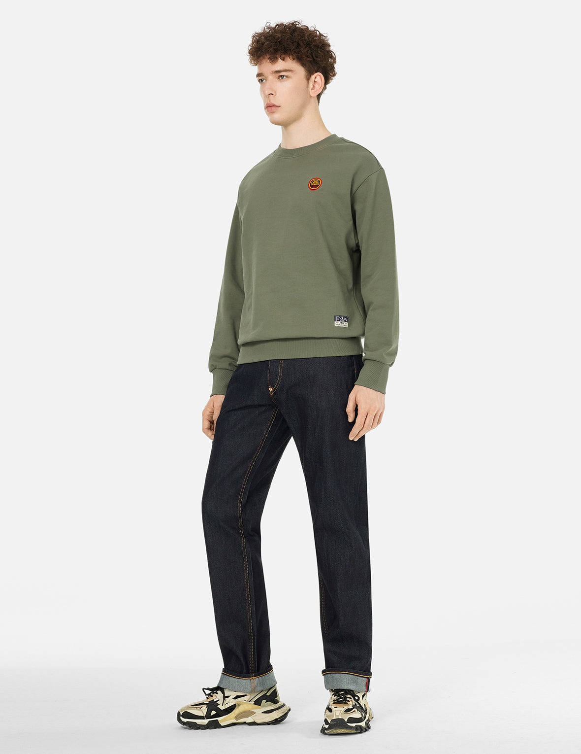 Daruma and Logo Embroidery Relax Fit Sweatshirt - 3