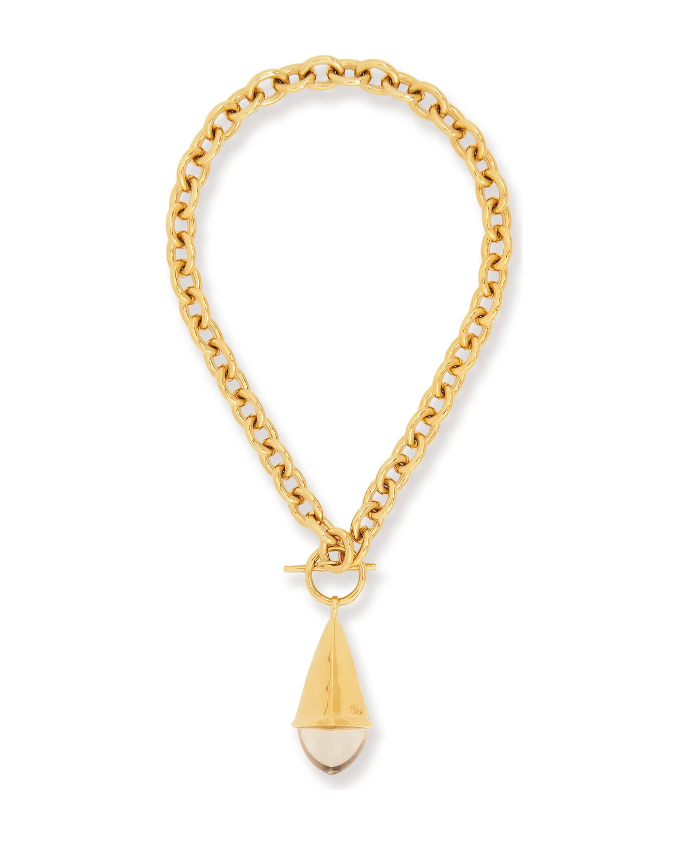 Chloé Prism Brass Necklace - 1