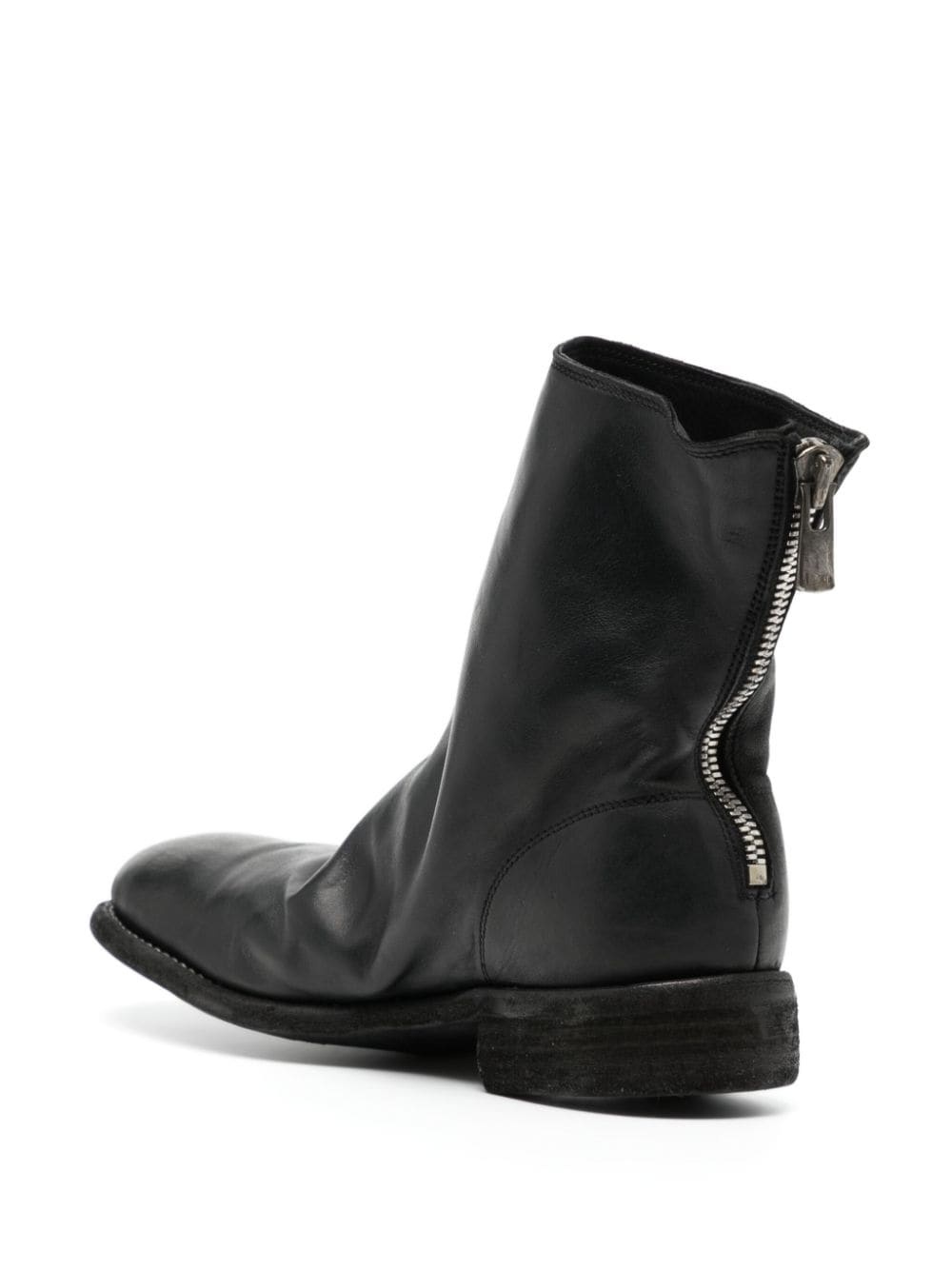 986 zip-fastened leather boots - 3