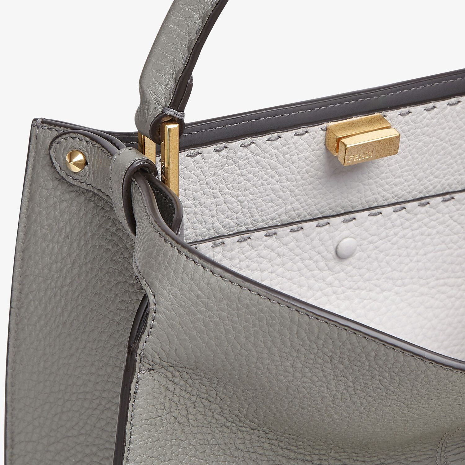 Gray Cuoio Romano leather bag - 6