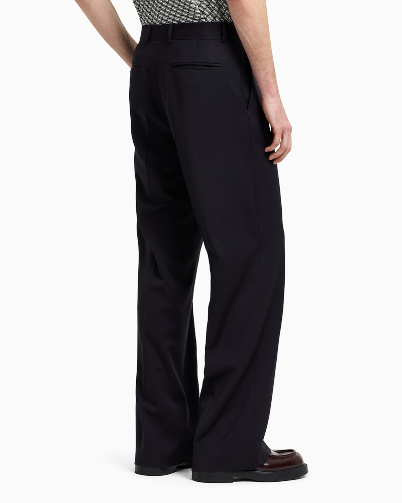 ICON VIRGIN-WOOL STRETCH-SERGE TROUSERS WITH DARTS 3