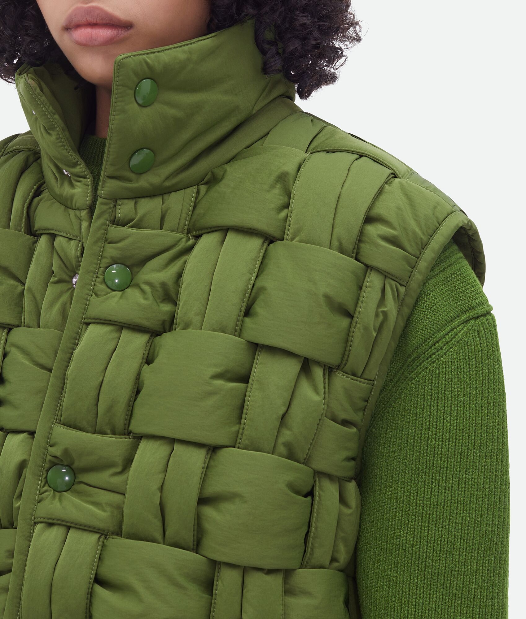 Padded Nylon Intreccio Gilet - 4
