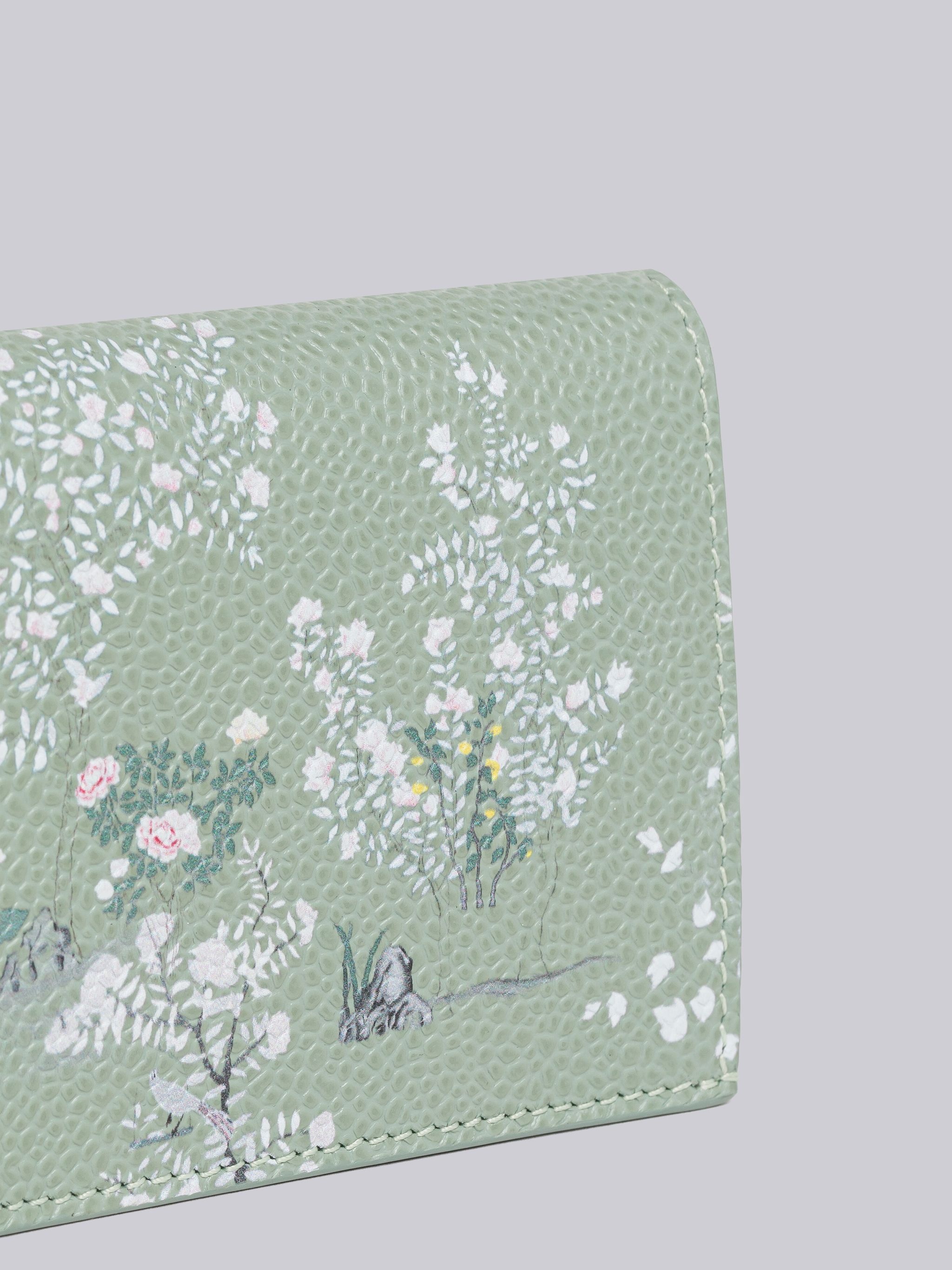 Pebble Grain Leather Toile Double Card Holder - 2