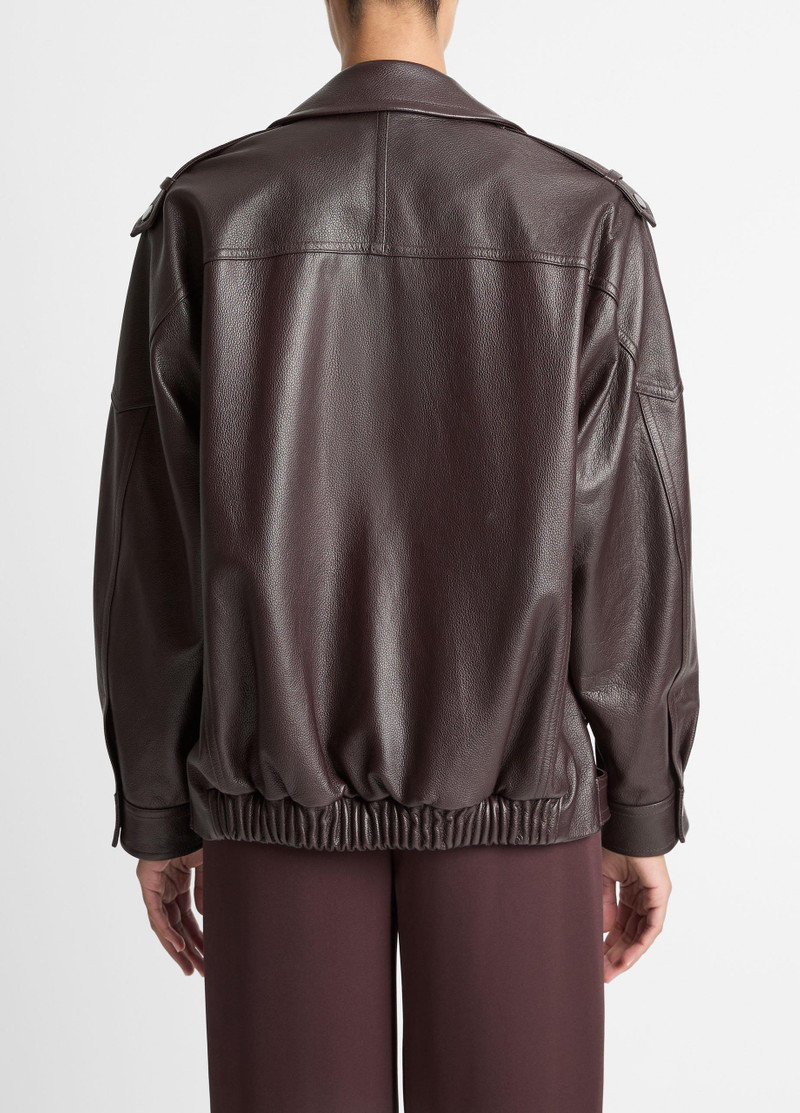 Vince Leather Oversized Biker Jacket outlook