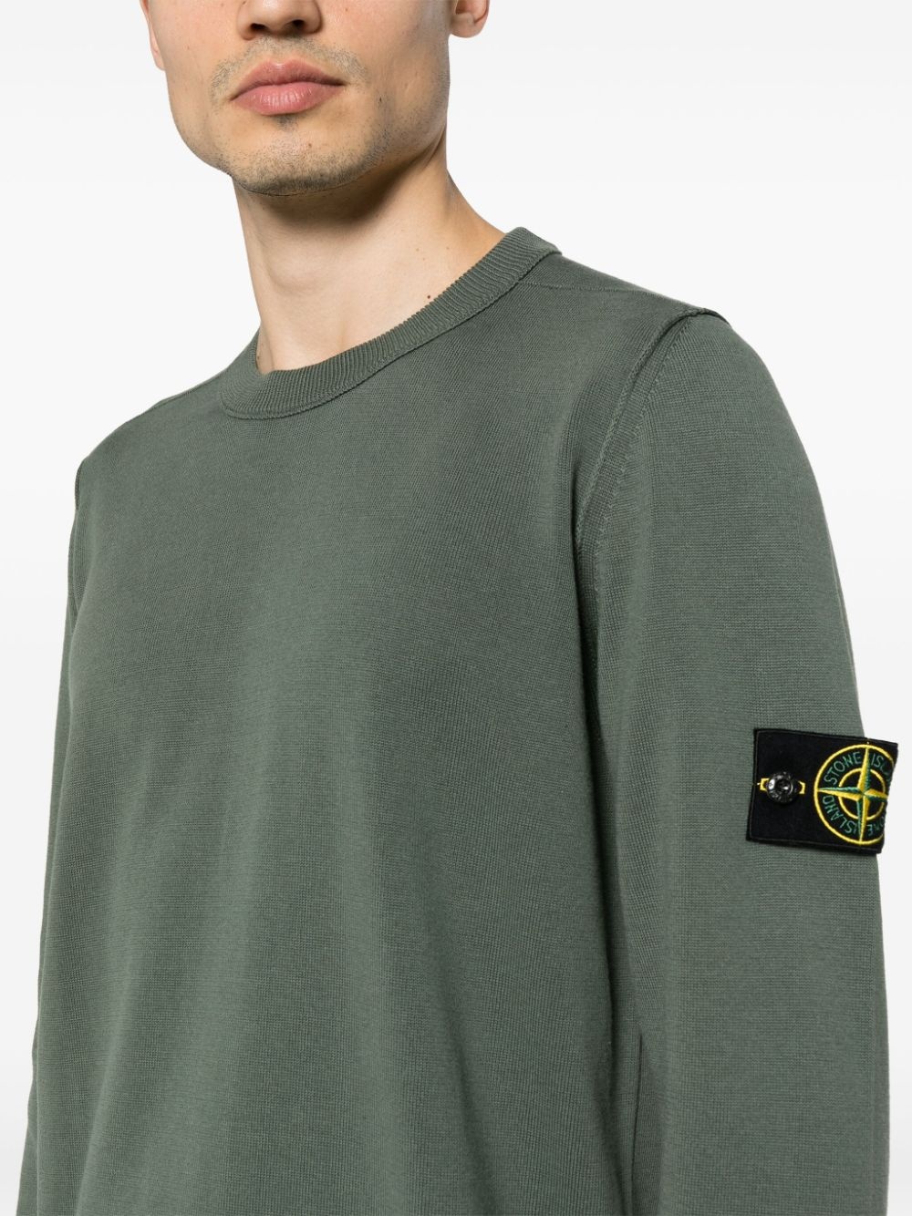 Compass-badge knitted jumper - 5
