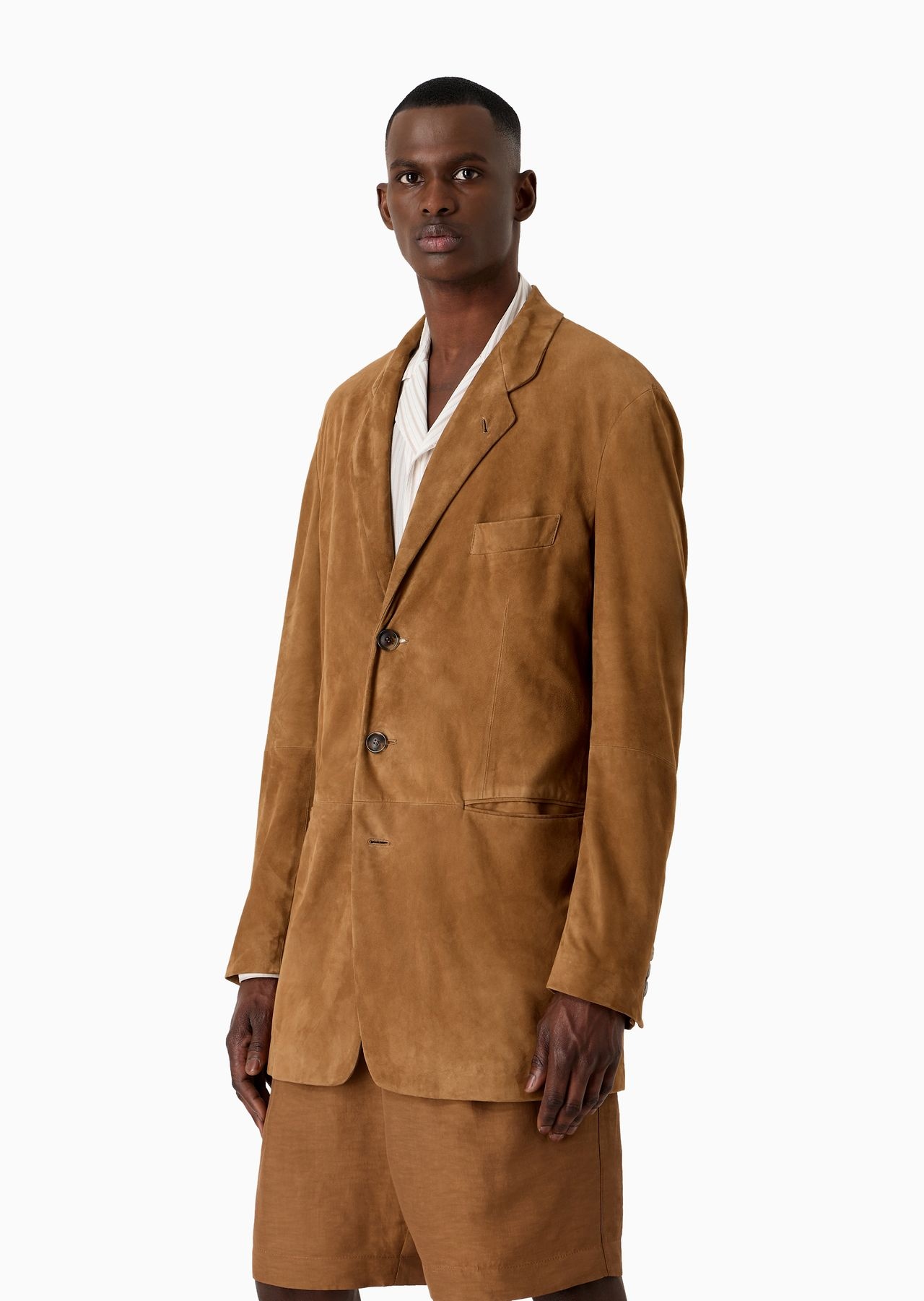 Single-breasted suede jacket - 2