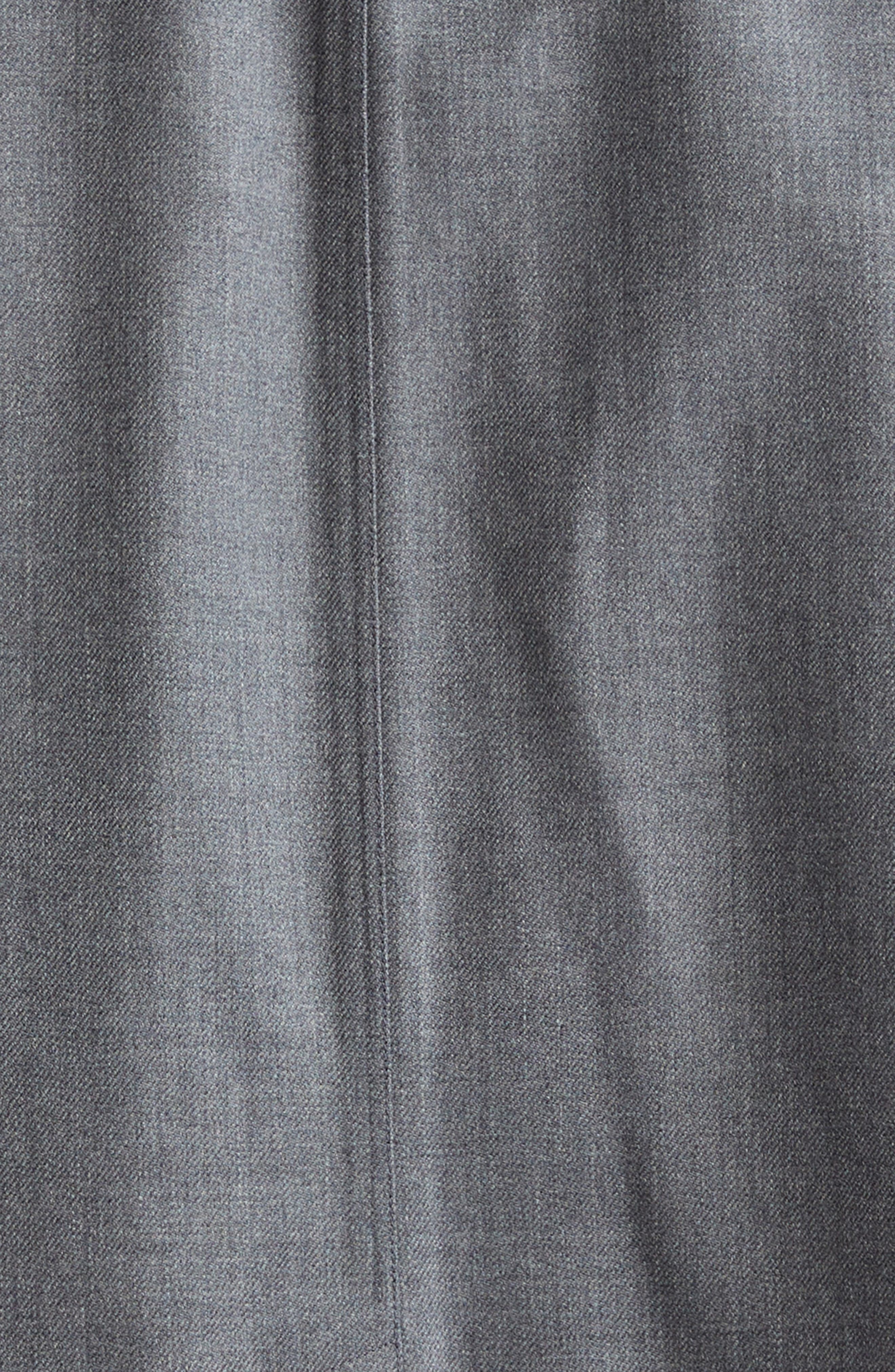 Thom Browne Tricolor Armband Water Resistant Wool Blend Twill Coat in Medium Grey at Nordstrom - 5