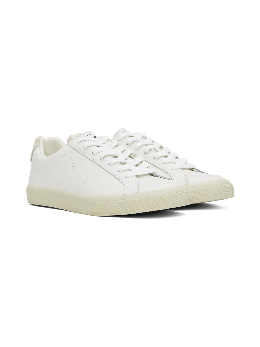 White Esplar Leather Sneakers - 4