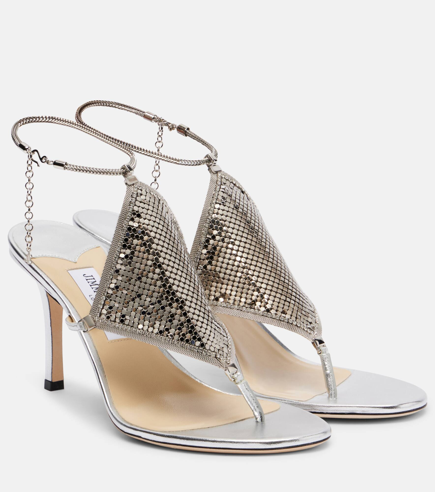 Archive Thong 85 metallic leather sandals - 1