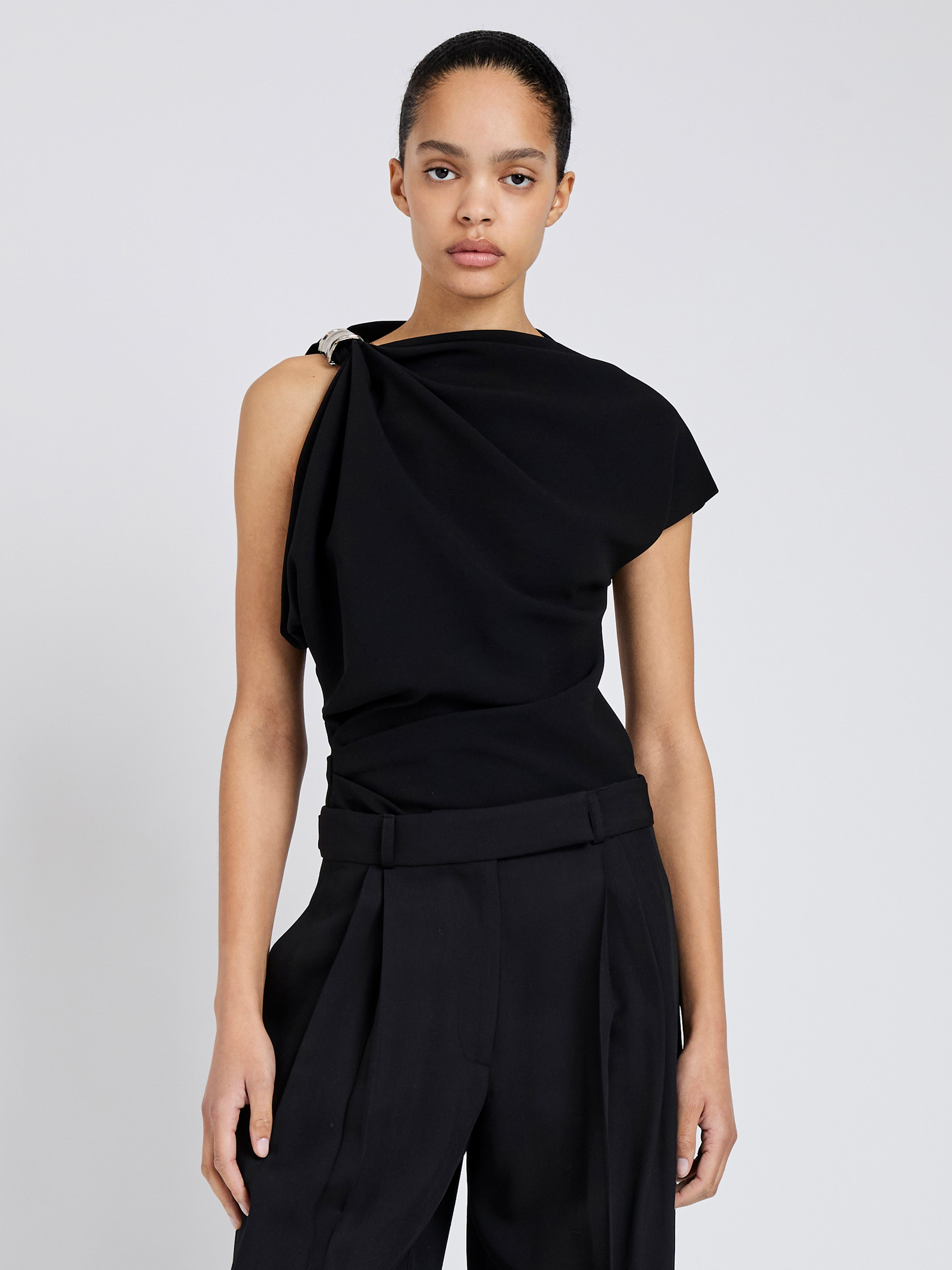 Malika Top in Matte Double Crepe - 2