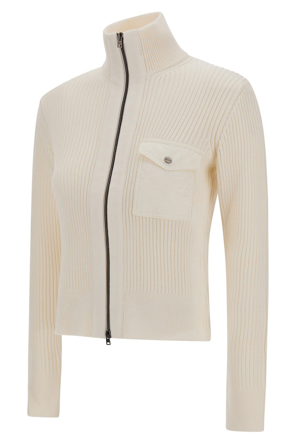 Wool Cardigan With Nylon Trim - 5