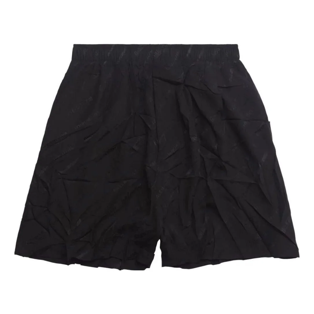 Balenciaga Logo-Print Pyjama Shorts 'Black' 719975TON041000 - 1