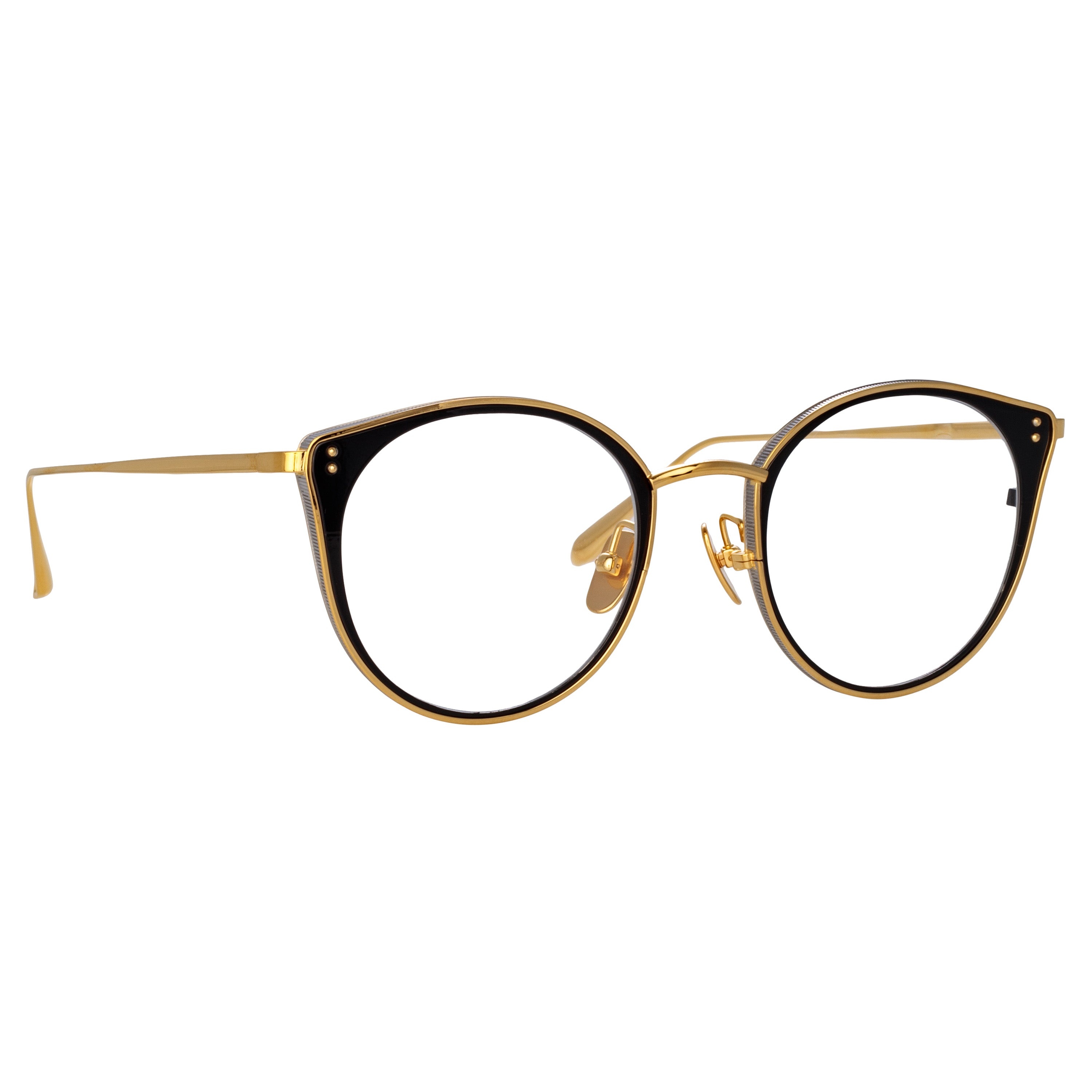 NEUSA OVAL OPTICAL FRAME IN YELLOW GOLD - 3