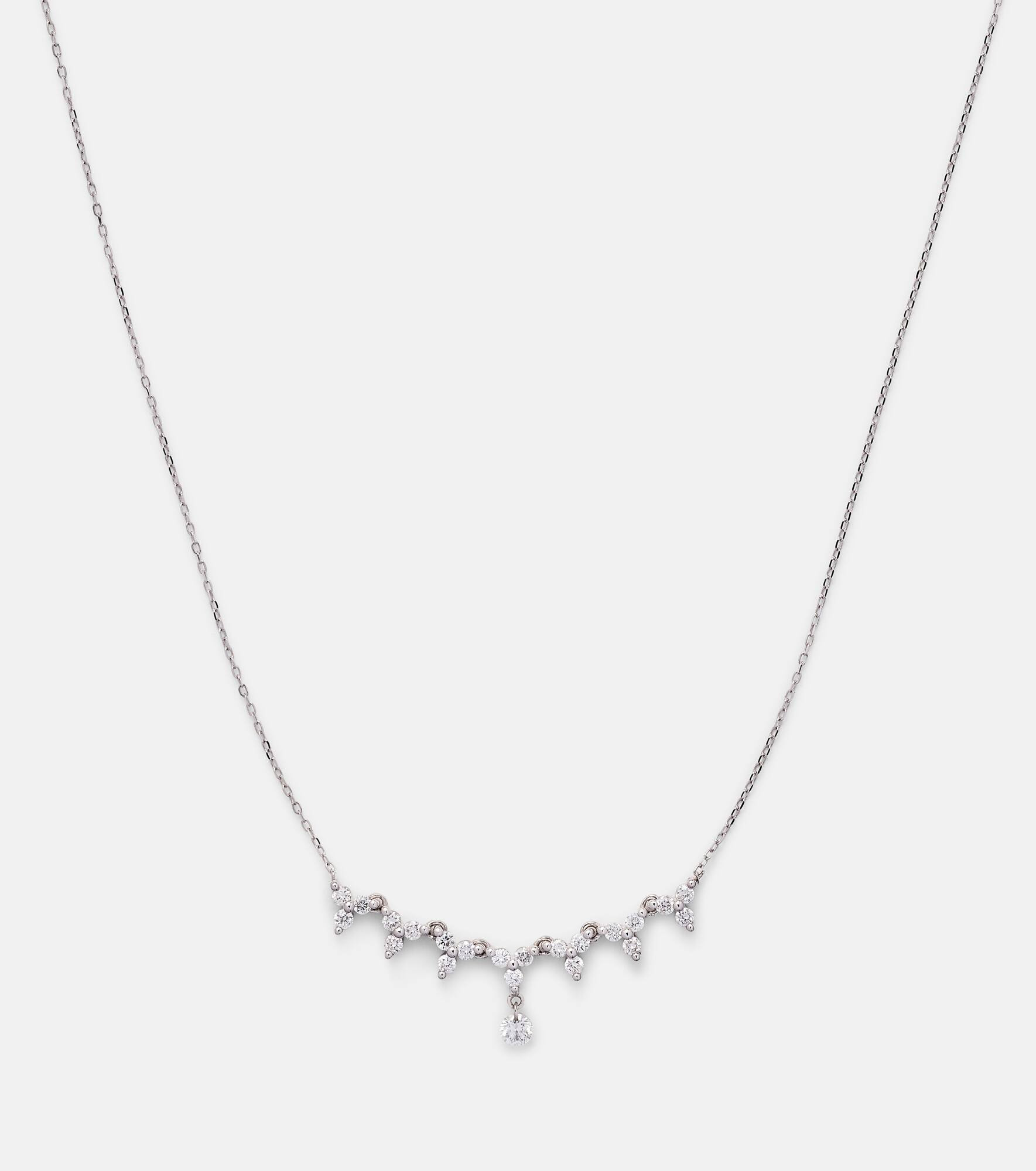 18kt white gold necklace with diamond - 4