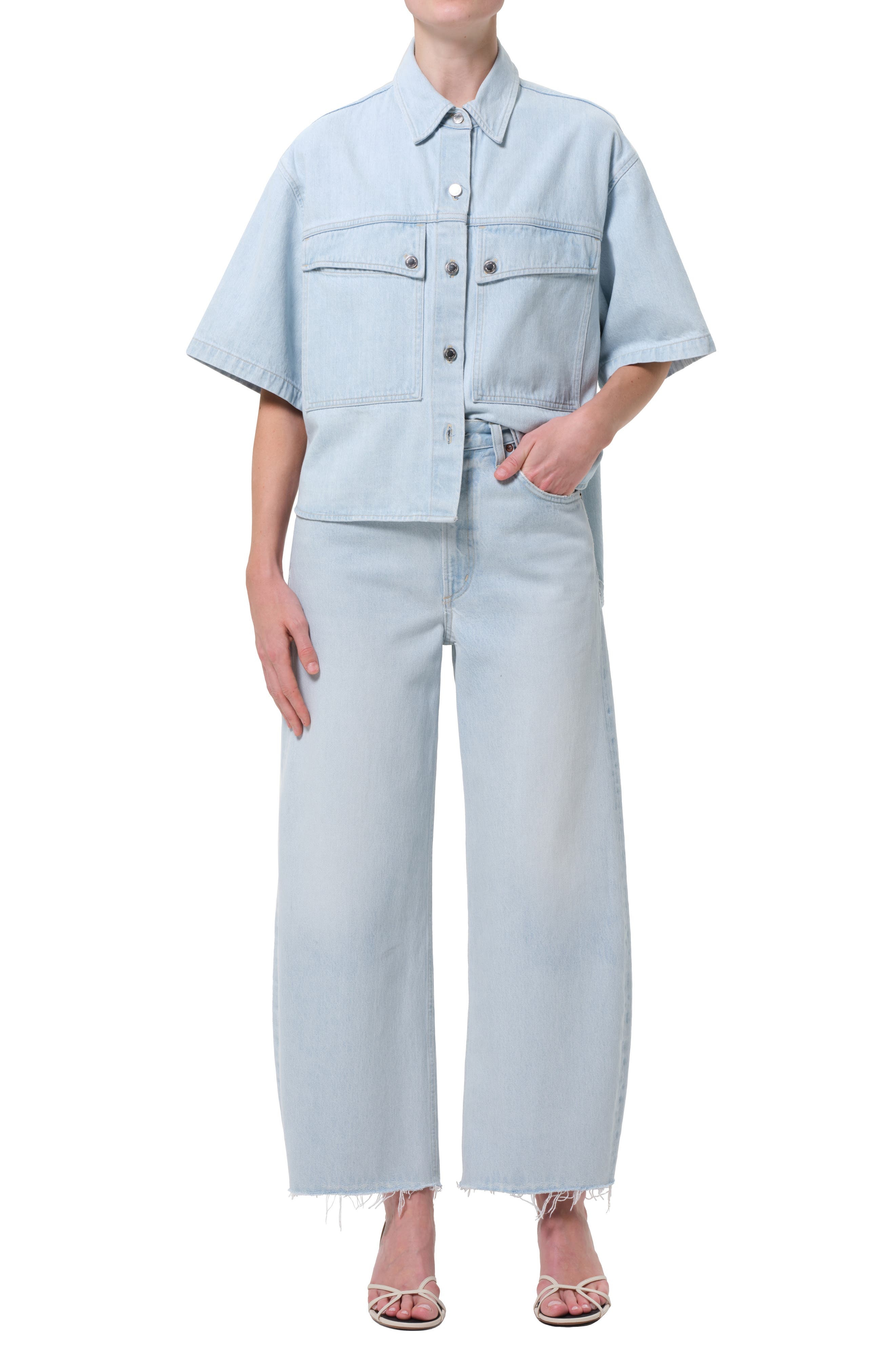 AGOLDE Low Curve Frayed Jeans in Flourish at Nordstrom - 5
