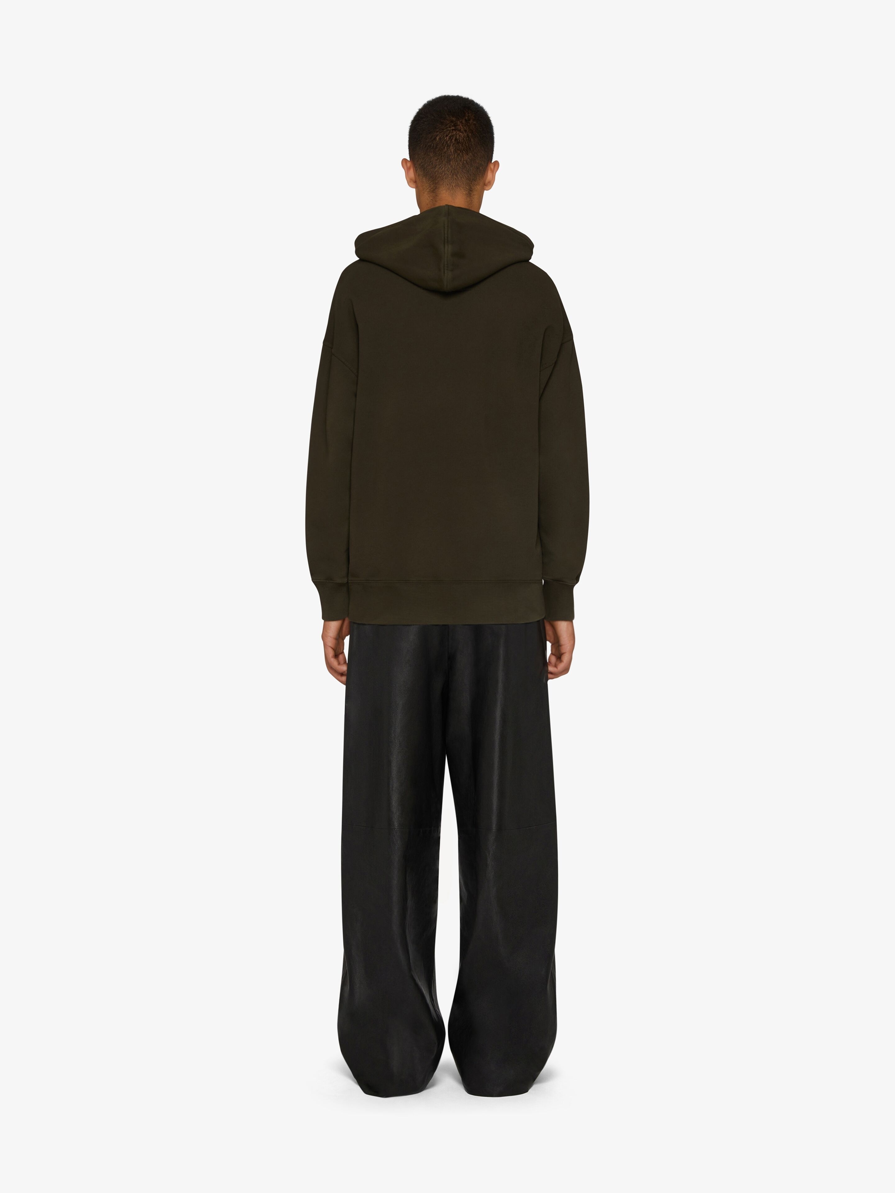 SLIM FIT HOODIE IN PRINTED FELPA - 4