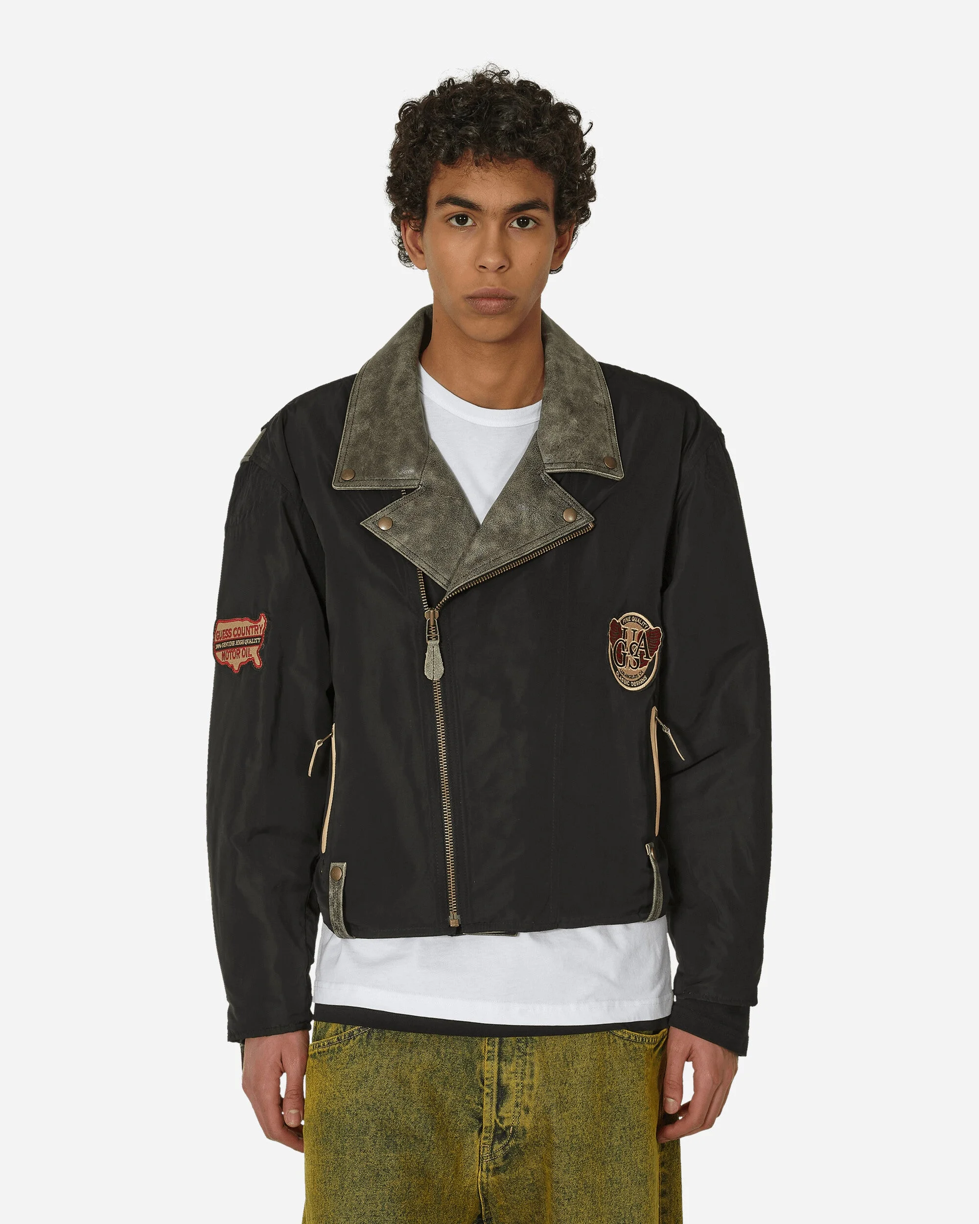 Nylon Moto Jacket Jet Black - 1