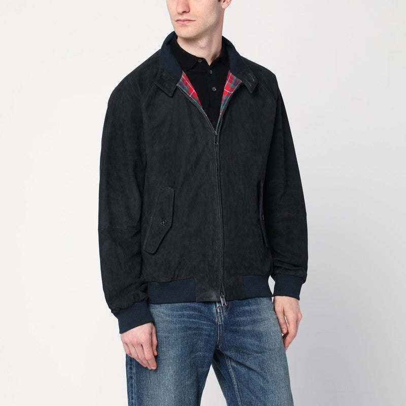Baracuta - Baracuta G9 Harrington jacket in navy blue suede - 1