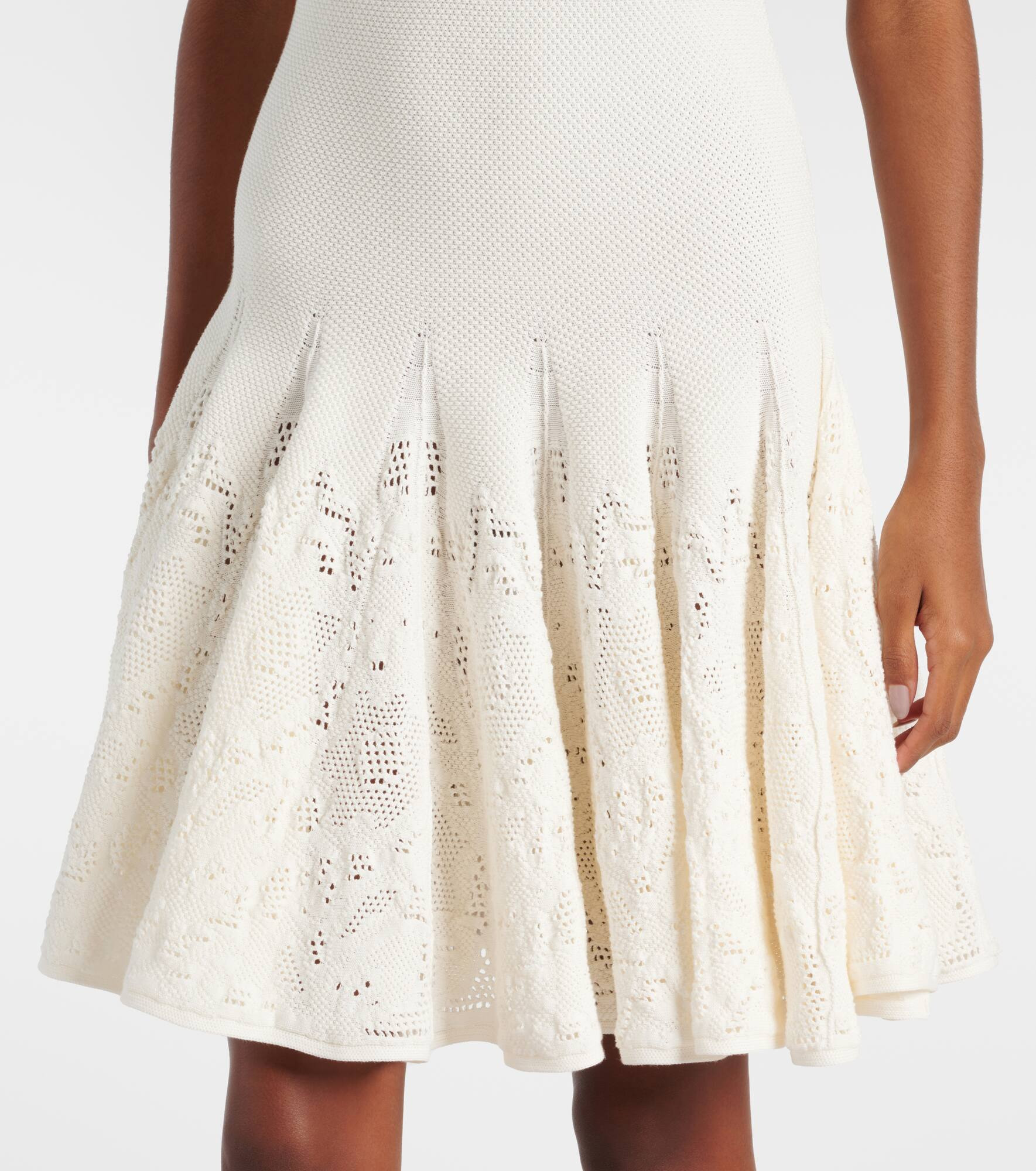 Skater cotton lace minidress - 5