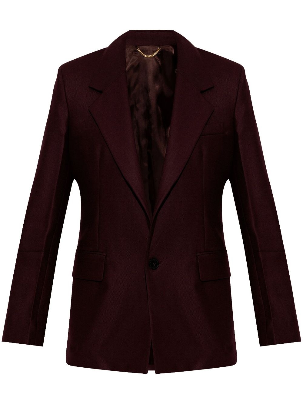 single-breasted wool blend blazer - 1