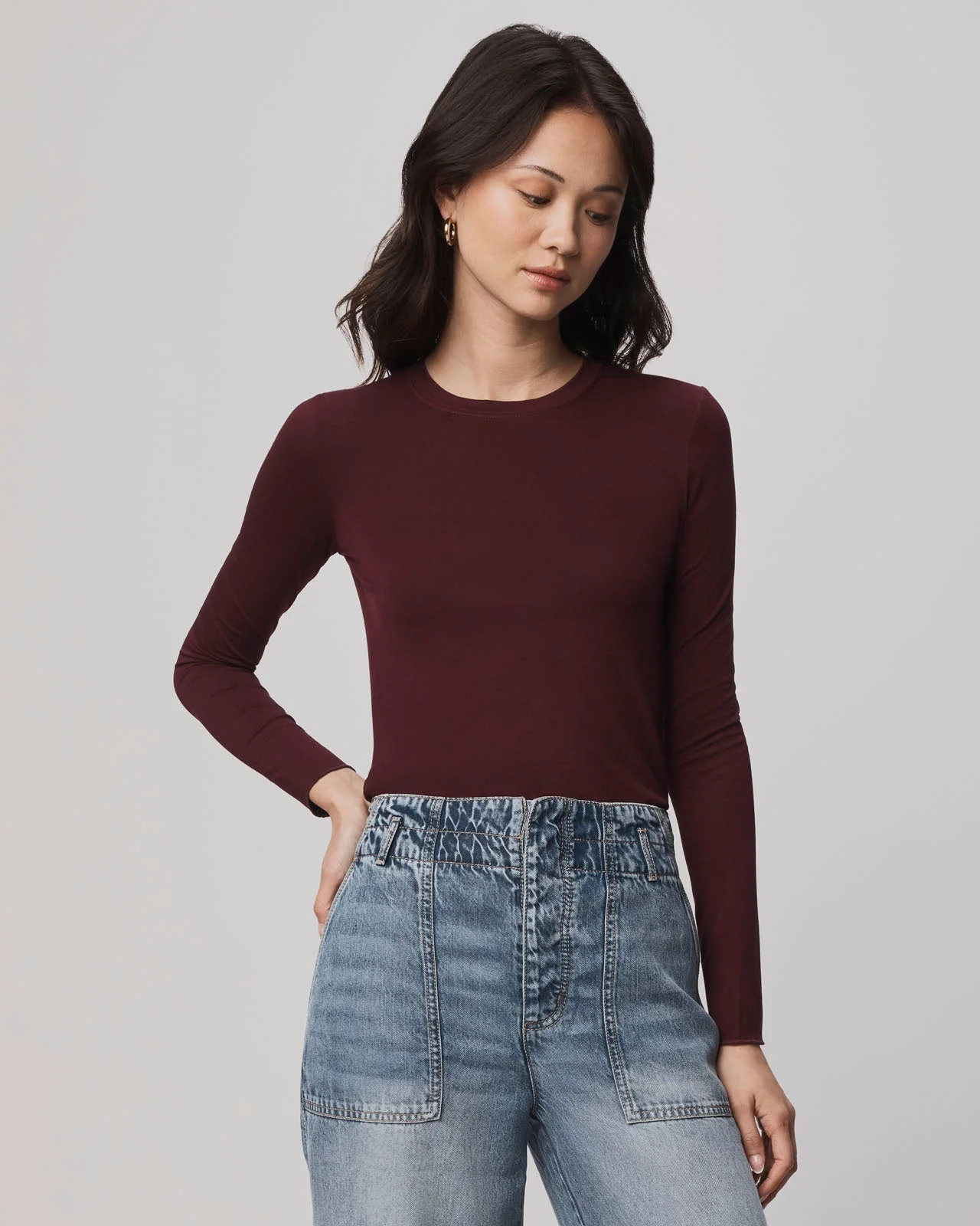 Bamboo Blend Long Sleeve Tee - 1