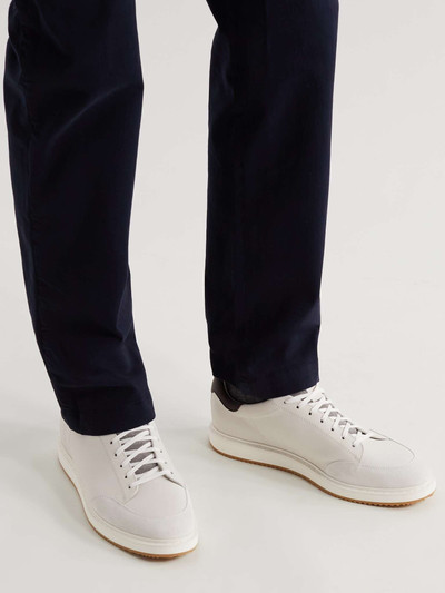 Brunello Cucinelli Suede-Trimmed Leather Sneakers outlook