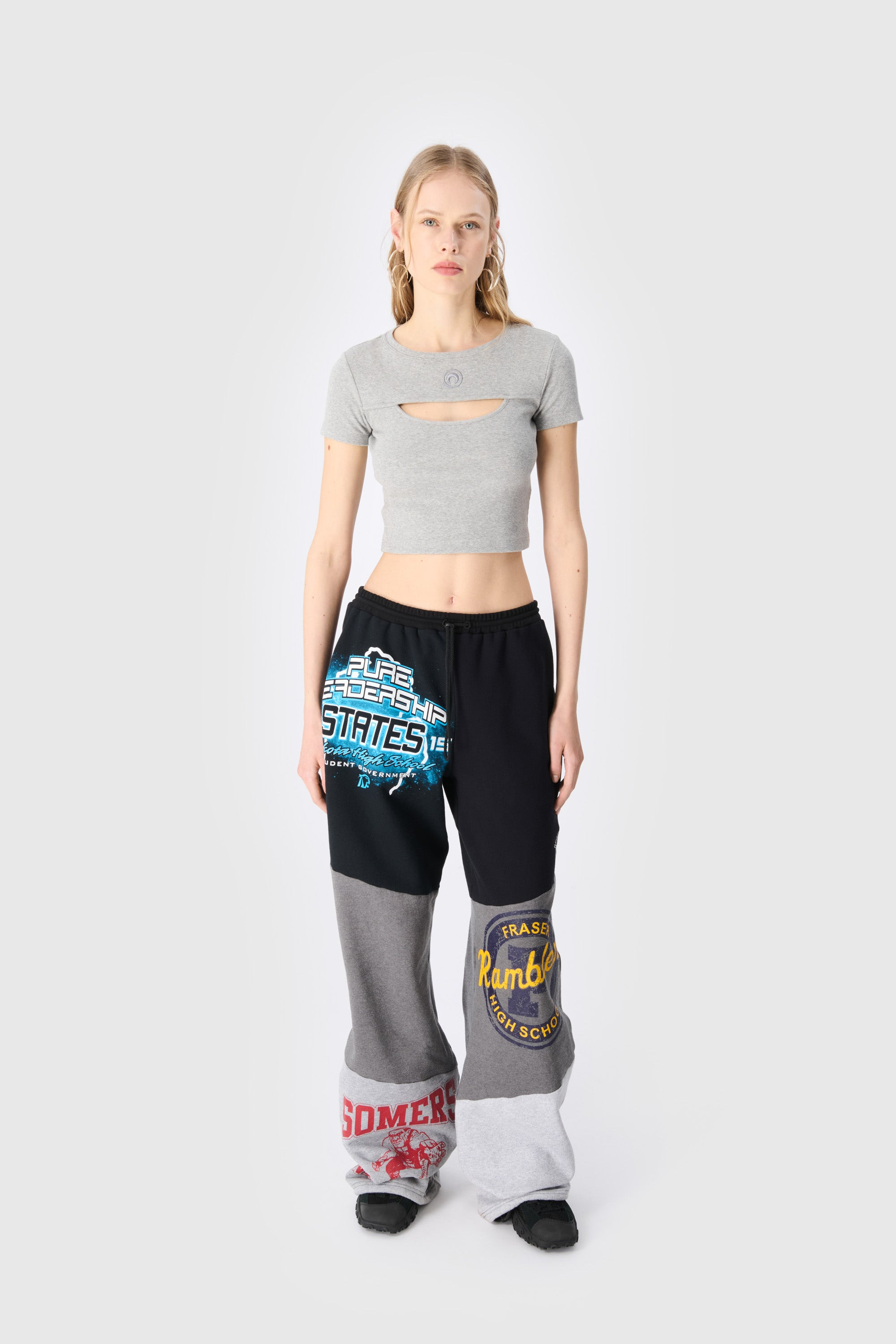 Moon Logo Ribbed Jersey Cut-Out T-Shirt - 2