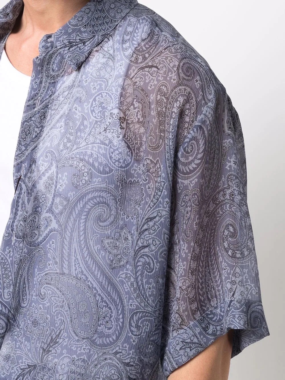 paisley-print short-sleeve shirt - 5