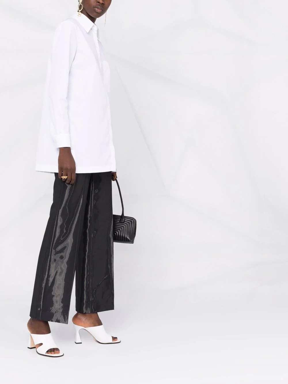 longline cotton shirt - 6