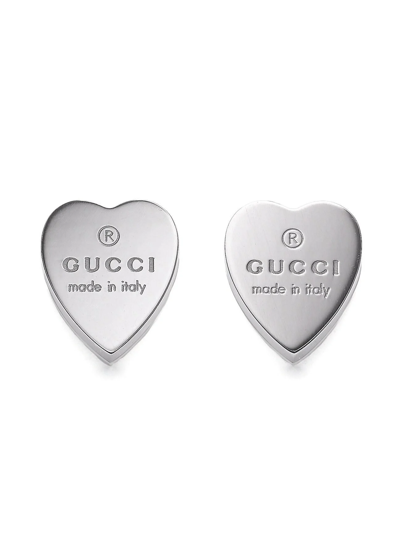 Women's Sterling Silver Heart Earrings - 1